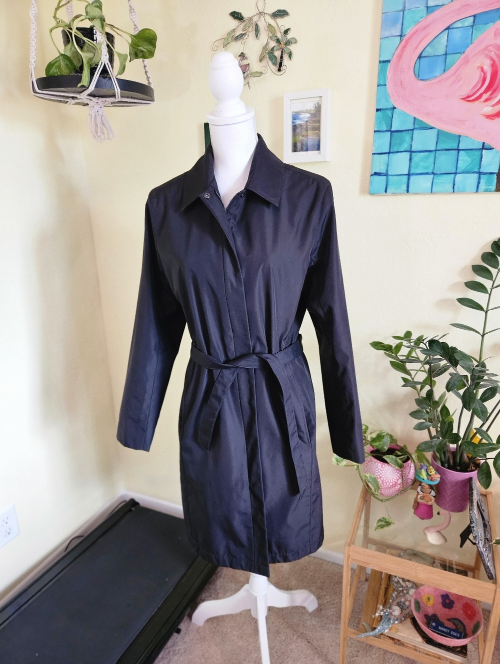 Eddie bauer Classic Women's Black Trench Coat. Sz M